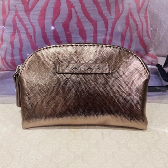 O4-New with Tags Tahari Makeup Travel Trio Cosmetic Case, Style:In Bloom - Picture 5 of 8